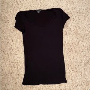 American dream black tshirt scoop neck